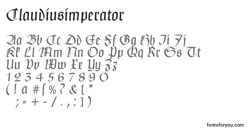 Schriftart Claudiusimperator – Alphabet, Zahlen, spezielle Symbole