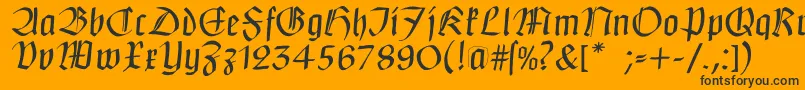 Claudiusimperator Font – Black Fonts on Orange Background
