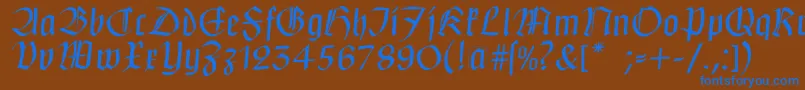 Claudiusimperator Font – Blue Fonts on Brown Background