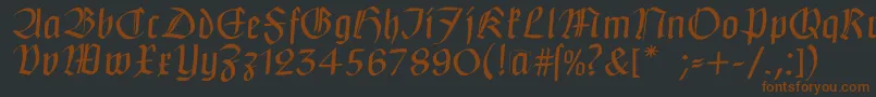 Claudiusimperator Font – Brown Fonts on Black Background
