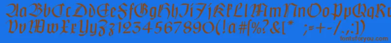 Weitere Informationen zur Claudiusimperator-Schriftart Claudiusimperator-Schriftart – Braune Schriften auf blauem Hintergrund