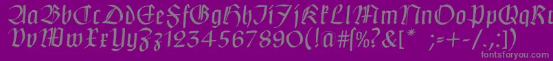フォントClaudiusimperator – 紫の背景に灰色の文字