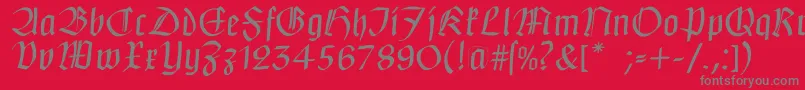 Claudiusimperator Font – Gray Fonts on Red Background