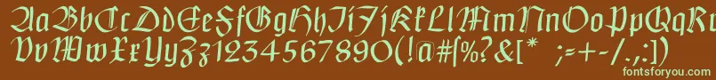 Claudiusimperator Font – Green Fonts on Brown Background