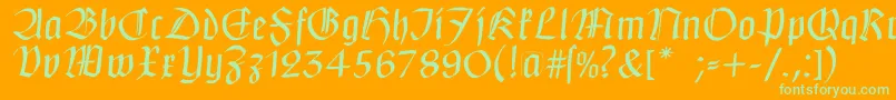 Claudiusimperator Font – Green Fonts on Orange Background