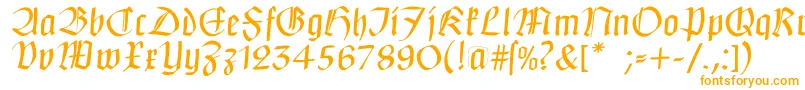 Claudiusimperator Font – Orange Fonts on White Background