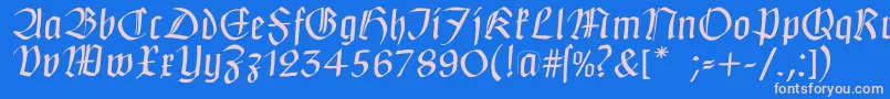 Claudiusimperator Font – Pink Fonts on Blue Background