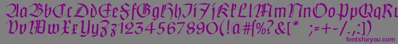 Claudiusimperator Font – Purple Fonts on Gray Background