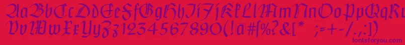 Claudiusimperator Font – Purple Fonts on Red Background