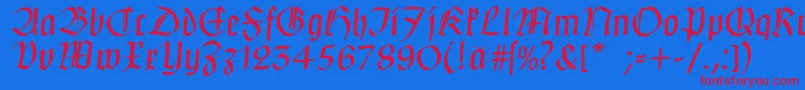 Claudiusimperator Font – Red Fonts on Blue Background