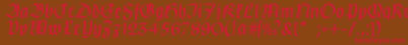 Claudiusimperator Font – Red Fonts on Brown Background