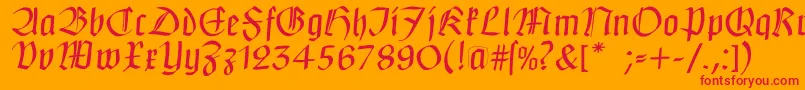 Claudiusimperator Font – Red Fonts on Orange Background