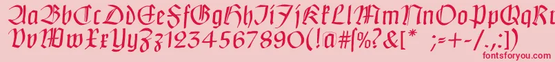 Weitere Informationen zur Claudiusimperator-Schriftart Claudiusimperator-Schriftart – Rote Schriften auf rosa Hintergrund