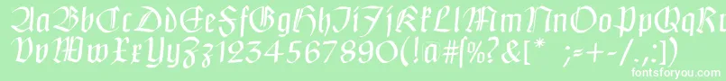 Claudiusimperator Font – White Fonts on Green Background