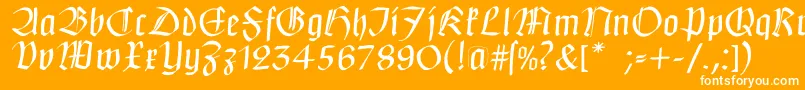 Claudiusimperator Font – White Fonts on Orange Background