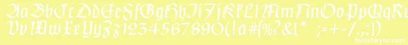 Claudiusimperator Font – White Fonts on Yellow Background