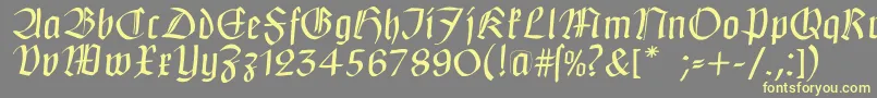 Claudiusimperator Font – Yellow Fonts on Gray Background