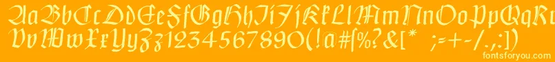 More about Claudiusimperator Font Claudiusimperator Font – Yellow Fonts on Orange Background