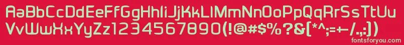 Eadesignerbold Font – Green Fonts on Red Background