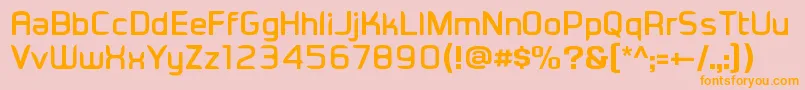 Eadesignerbold Font – Orange Fonts on Pink Background