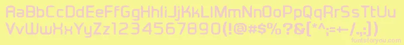 Eadesignerbold Font – Pink Fonts on Yellow Background