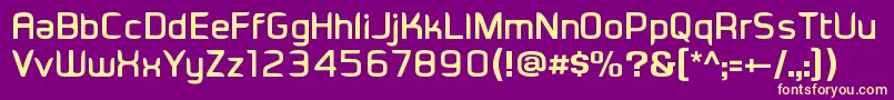 Eadesignerbold Font – Yellow Fonts on Purple Background