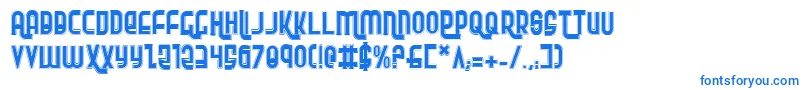 Шрифт Rokikierp – синие шрифты на белом фоне
