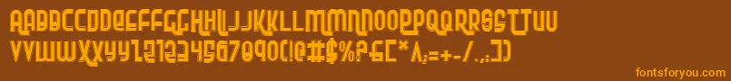 Rokikierp Font – Orange Fonts on Brown Background