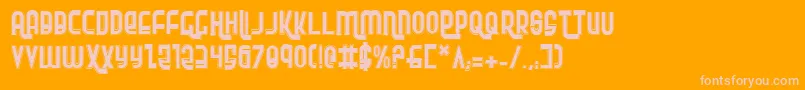 Rokikierp Font – Pink Fonts on Orange Background