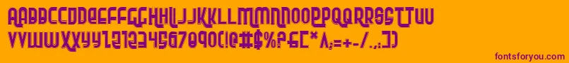 Rokikierp-fontti – violetit fontit oranssilla taustalla