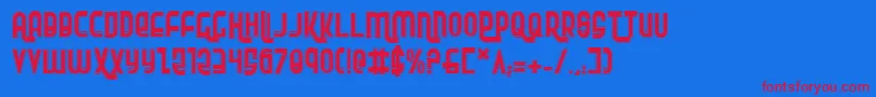 Rokikierp Font – Red Fonts on Blue Background