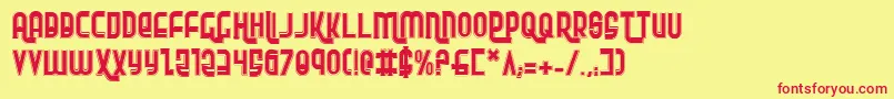 Rokikierp Font – Red Fonts on Yellow Background