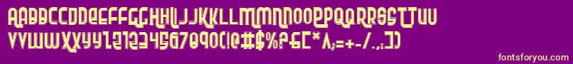 Rokikierp Font – Yellow Fonts on Purple Background