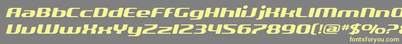 SfQuartziteExtendedOblique Font – Yellow Fonts on Gray Background