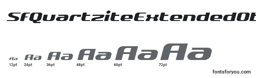 SfQuartziteExtendedOblique Font Sizes