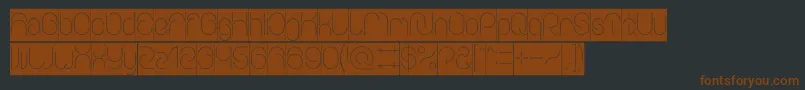 Czcionka EverythingInverse – brązowe czcionki na czarnym tle