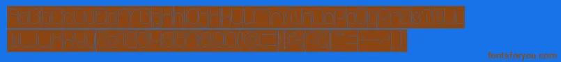 EverythingInverse Font – Brown Fonts on Blue Background