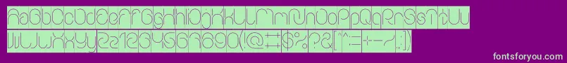 EverythingInverse Font – Green Fonts on Purple Background