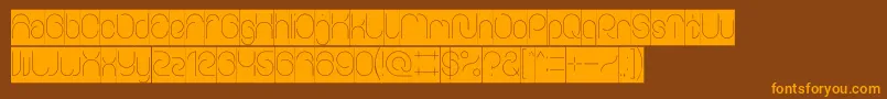 Police EverythingInverse – polices orange sur fond brun