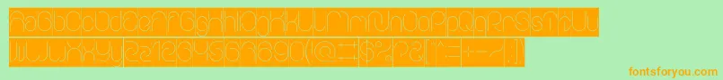 EverythingInverse Font – Orange Fonts on Green Background