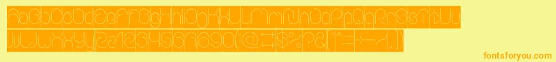 EverythingInverse Font – Orange Fonts on Yellow Background