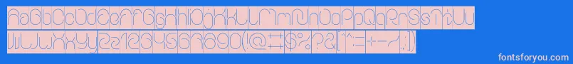 fuente EverythingInverse – Fuentes Rosadas Sobre Fondo Azul