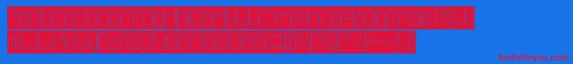 EverythingInverse Font – Red Fonts on Blue Background