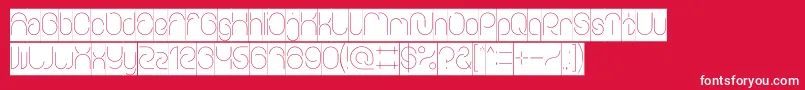 フォントEverythingInverse – 赤い背景に白い文字