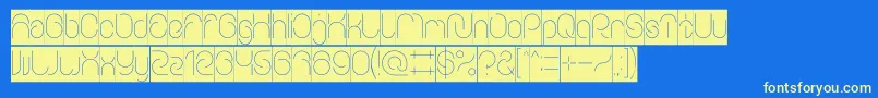 EverythingInverse Font – Yellow Fonts on Blue Background