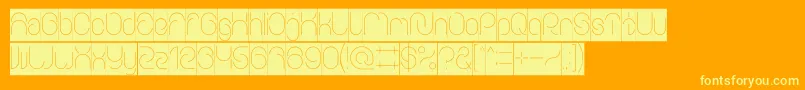 EverythingInverse Font – Yellow Fonts on Orange Background