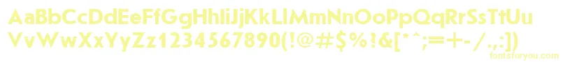 JournalsanscttBold Font – Yellow Fonts on White Background