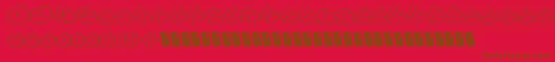 Insideflower Font – Brown Fonts on Red Background