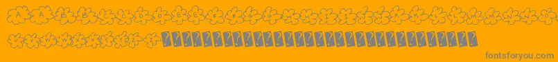 Fonte Insideflower – fontes cinzas em um fundo laranja