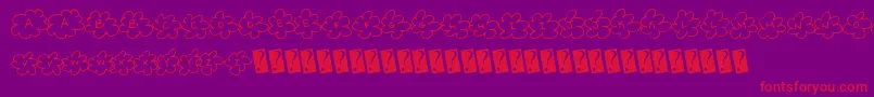 Insideflower Font – Red Fonts on Purple Background